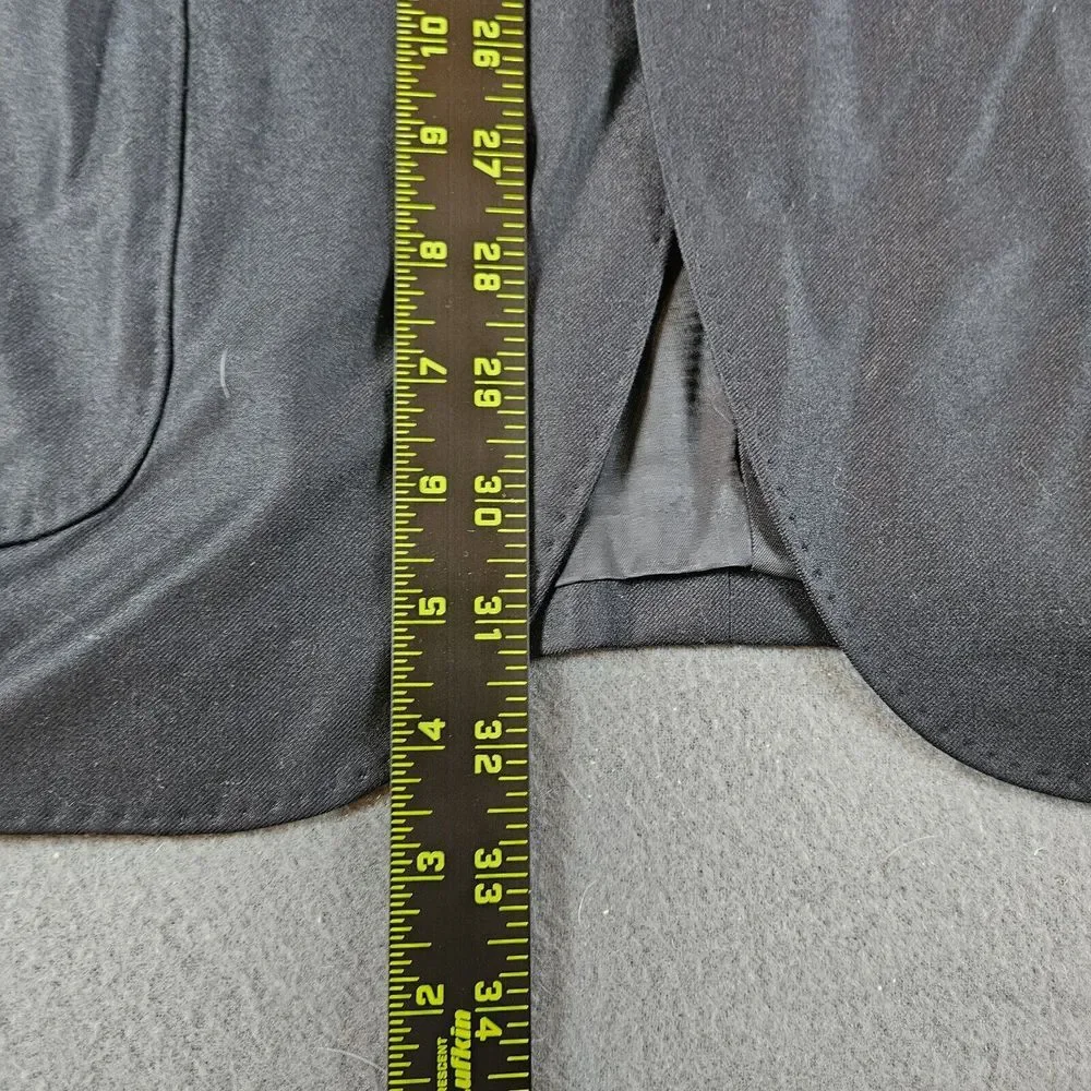 J Crew Ludlow Men Sports‎ Coat 44R Black Loro Piana Wool Blazer Gold Button